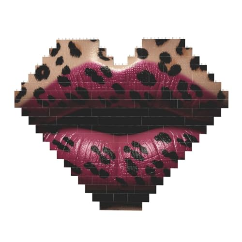 Lippe im Leopardenmuster, Baustein-Puzzle, herzförmig, personalisierbar, Foto-Bausteine, Puzzle, Familien-Andenken, DIY, romantische Heimdekoration, Jahrestag, Geburtstagsgeschenke für sie, ihn, Lippe im Leopardenmuster, Baustein-Puzzle, herzförmig, personalisierbar, Foto-Bausteine, Puzzle, Familien-Andenken, DIY, romantische Heimdekoration, Jahrestag, Geburtstagsgeschenke für sie, ihn, von DWVTFSM