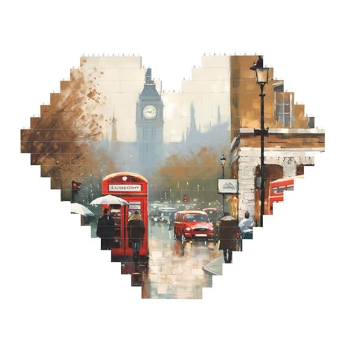 London Impression Baustein-Puzzle, herzförmig, personalisierte Foto-Bausteine, Puzzle, Familien-Andenken, DIY, romantische Heimdekoration, Jahrestag, Geburtstag, Geschenke für sie, ihn, Liebhaber, London Impression Baustein-Puzzle, herzförmig, personalisierte Foto-Bausteine, Puzzle, Familien-Andenken, DIY, romantische Heimdekoration, Jahrestag, Geburtstag, Geschenke für sie, ihn, Liebhaber, von DWVTFSM