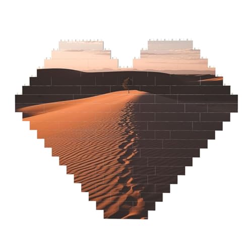 Lonely Shadow On The Desert Baustein-Puzzle, herzförmig, personalisierbar, Foto-Bausteine, Puzzle, romantische Heimdekoration, Jahrestag, Geburtstag, Geschenke für sie, ihn, Liebhaber, Paare Lonely Shadow On The Desert Baustein-Puzzle, herzförmig, personalisierbar, Foto-Bausteine, Puzzle, romantische Heimdekoration, Jahrestag, Geburtstag, Geschenke für sie, ihn, Liebhaber, Paare von DWVTFSM
