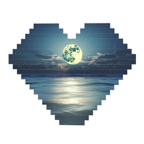 Mond und Meer Baustein-Puzzle, herzförmig, personalisierbar, Foto-Bausteine, Puzzle, Familien-Andenken, DIY, romantische Heimdekoration, Jahrestag, Geburtstag, Geschenke für sie, ihn, Liebhaber, Paare Mond und Meer Baustein-Puzzle, herzförmig, personalisierbar, Foto-Bausteine, Puzzle, Familien-Andenken, DIY, romantische Heimdekoration, Jahrestag, Geburtstag, Geschenke für sie, ihn, Liebhaber, Paare von DWVTFSM