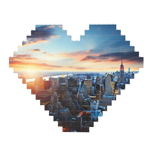 New York City Skyline Baustein-Puzzle, herzförmig, personalisierte Foto-Bausteine, Puzzle, Familien-Andenken, DIY, romantische Heimdekoration, Jahrestag, Geburtstag, Geschenke für sie, ihn, Liebhaber, New York City Skyline Baustein-Puzzle, herzförmig, personalisierte Foto-Bausteine, Puzzle, Familien-Andenken, DIY, romantische Heimdekoration, Jahrestag, Geburtstag, Geschenke für sie, ihn, Liebhaber, von DWVTFSM