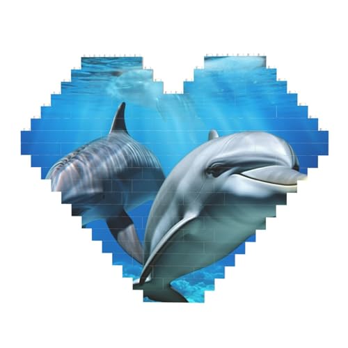 Niedliche Delfin-Baustein-Puzzle, herzförmig, personalisierbar, Foto-Bausteine, Puzzle, Familien-Andenken, DIY, romantische Heimdekoration, Jahrestag, Geburtstagsgeschenke für sie, ihn, Liebhaber, Niedliche Delfin-Baustein-Puzzle, herzförmig, personalisierbar, Foto-Bausteine, Puzzle, Familien-Andenken, DIY, romantische Heimdekoration, Jahrestag, Geburtstagsgeschenke für sie, ihn, Liebhaber, von DWVTFSM