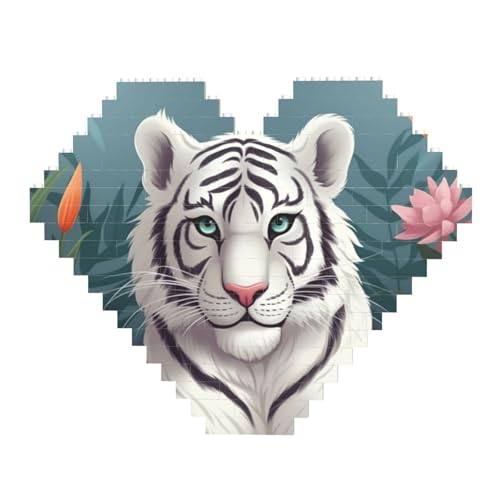 Niedlicher weißer Tiger Baustein-Puzzle in Herzform, personalisiertes Foto-Baustein-Puzzle, Familien-Andenken, DIY, romantische Heimdekoration, Jahrestag, Geburtstagsgeschenke für sie, ihn, Liebhaber, Niedlicher weißer Tiger Baustein-Puzzle in Herzform, personalisiertes Foto-Baustein-Puzzle, Familien-Andenken, DIY, romantische Heimdekoration, Jahrestag, Geburtstagsgeschenke für sie, ihn, Liebhaber, von DWVTFSM