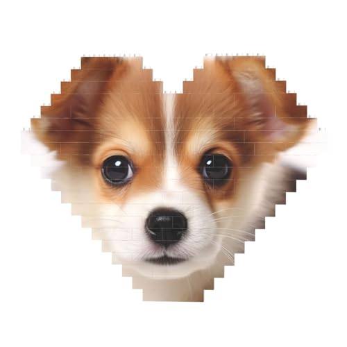 Niedliches Hunde-Baustein-Puzzle in Herzform, personalisiertes Foto-Baustein-Puzzle, Familien-Andenken, DIY, romantische Heimdekoration, Jahrestag, Geburtstag, Geschenke für sie, ihn, Liebhaber, Paare Niedliches Hunde-Baustein-Puzzle in Herzform, personalisiertes Foto-Baustein-Puzzle, Familien-Andenken, DIY, romantische Heimdekoration, Jahrestag, Geburtstag, Geschenke für sie, ihn, Liebhaber, Paare von DWVTFSM