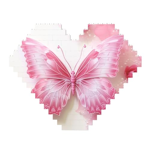 Pink-weißes Schmetterling-Baustein-Puzzle in Herzform, personalisiertes Foto-Baustein-Puzzle, Familien-Andenken, DIY, romantische Heimdekoration, Jahrestag, Geburtstag, Geschenke für sie, ihn, Pink-weißes Schmetterling-Baustein-Puzzle in Herzform, personalisiertes Foto-Baustein-Puzzle, Familien-Andenken, DIY, romantische Heimdekoration, Jahrestag, Geburtstag, Geschenke für sie, ihn, von DWVTFSM