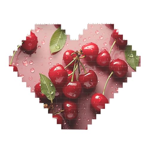 Schöne süße rote Kirsche Baustein-Puzzle, herzförmig, personalisierte Foto-Bausteine, Puzzle, Familien-Andenken, DIY, romantische Heimdekoration, Jahrestag, Geburtstag, Geschenke für sie, ihn, Schöne süße rote Kirsche Baustein-Puzzle, herzförmig, personalisierte Foto-Bausteine, Puzzle, Familien-Andenken, DIY, romantische Heimdekoration, Jahrestag, Geburtstag, Geschenke für sie, ihn, von DWVTFSM