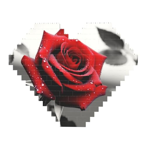 Schwarz-weiß-rote Rosen-Baustein-Puzzle, herzförmig, personalisierbar, Foto-Bausteine, Puzzle, Familien-Andenken, DIY, romantische Heimdekoration, Jahrestag, Geburtstag, Geschenke für sie, ihn, Schwarz-weiß-rote Rosen-Baustein-Puzzle, herzförmig, personalisierbar, Foto-Bausteine, Puzzle, Familien-Andenken, DIY, romantische Heimdekoration, Jahrestag, Geburtstag, Geschenke für sie, ihn, von DWVTFSM