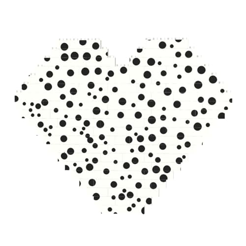 Schwarz-weißes gepunktetes Baustein-Puzzle in Herzform, personalisiertes Foto-Baustein-Puzzle, Familien-Andenken, DIY, romantische Heimdekoration, Jahrestag, Geburtstag, Geschenke für sie, ihn, Schwarz-weißes gepunktetes Baustein-Puzzle in Herzform, personalisiertes Foto-Baustein-Puzzle, Familien-Andenken, DIY, romantische Heimdekoration, Jahrestag, Geburtstag, Geschenke für sie, ihn, von DWVTFSM