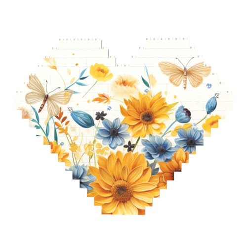 Sonnenblumen und Libellen, Baustein-Puzzle, herzförmig, personalisierbar, Foto-Bausteine, Puzzle, romantische Heimdekoration, Jahrestag, Geburtstag, Geschenke für sie, ihn, Liebhaber, Paare Sonnenblumen und Libellen, Baustein-Puzzle, herzförmig, personalisierbar, Foto-Bausteine, Puzzle, romantische Heimdekoration, Jahrestag, Geburtstag, Geschenke für sie, ihn, Liebhaber, Paare von DWVTFSM