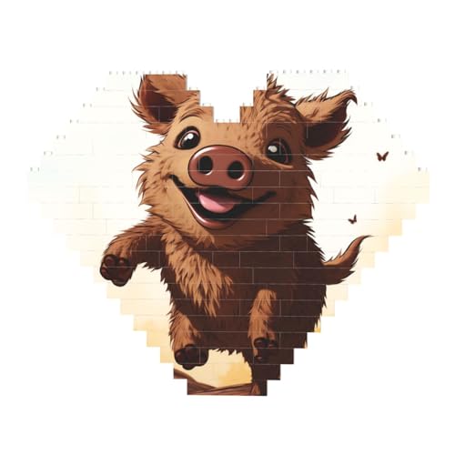 Springendes Wildschwein-Animation-Baustein-Puzzle, herzförmig, personalisierte Foto-Bausteine, Puzzle, Familien-Andenken, DIY, romantische Heimdekoration, Jahrestag, Geburtstag, Geschenke für sie, Springendes Wildschwein-Animation-Baustein-Puzzle, herzförmig, personalisierte Foto-Bausteine, Puzzle, Familien-Andenken, DIY, romantische Heimdekoration, Jahrestag, Geburtstag, Geschenke für sie, von DWVTFSM