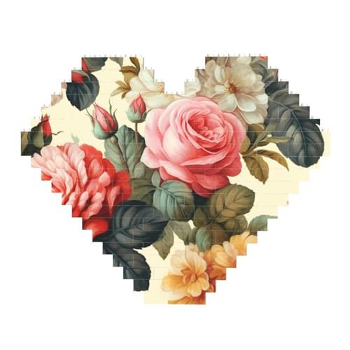 Vintage Floral1 Baustein-Puzzle, herzförmig, personalisierbar, Foto-Bausteine, Puzzle, Familienandenken, DIY, romantische Heimdekoration, Jahrestag, Geburtstagsgeschenke für sie, ihn, Liebhaber, Paare Vintage Floral1 Baustein-Puzzle, herzförmig, personalisierbar, Foto-Bausteine, Puzzle, Familienandenken, DIY, romantische Heimdekoration, Jahrestag, Geburtstagsgeschenke für sie, ihn, Liebhaber, Paare von DWVTFSM