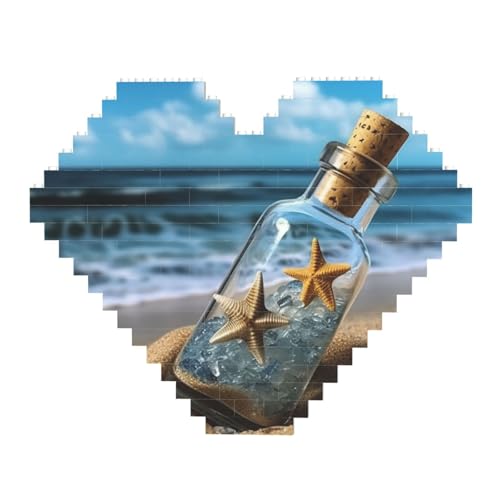 Wishing Bottle Seascape Baustein-Puzzle in Herzform, personalisierte Foto-Bausteine, Puzzles, Familien-Andenken, DIY, romantische Heimdekoration, Jahrestag, Geburtstagsgeschenke für sie, ihn, Wishing Bottle Seascape Baustein-Puzzle in Herzform, personalisierte Foto-Bausteine, Puzzles, Familien-Andenken, DIY, romantische Heimdekoration, Jahrestag, Geburtstagsgeschenke für sie, ihn, von DWVTFSM