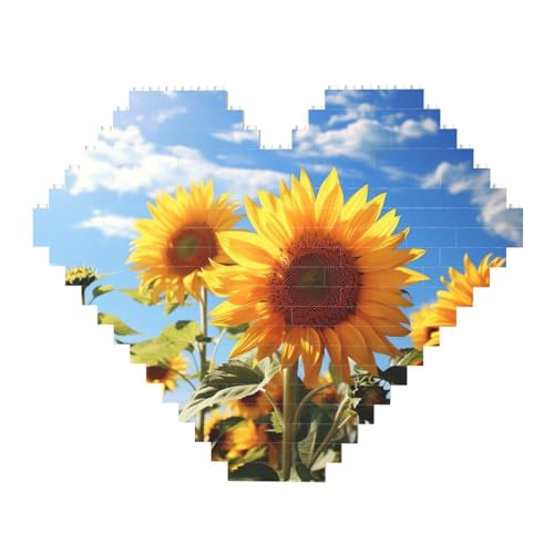 Wunderschönes Sonnenblumen-Baustein-Puzzle in Herzform, personalisiertes Foto-Baustein-Puzzle, Familien-Andenken, DIY, romantische Heimdekoration, Jahrestag, Geburtstag, Geschenke für sie, ihn, Wunderschönes Sonnenblumen-Baustein-Puzzle in Herzform, personalisiertes Foto-Baustein-Puzzle, Familien-Andenken, DIY, romantische Heimdekoration, Jahrestag, Geburtstag, Geschenke für sie, ihn, von DWVTFSM