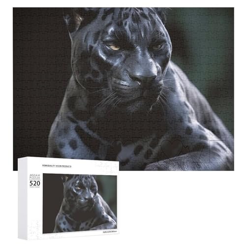 Großes Holzpuzzle Weihnachten Puzzle Puzzles Erwachsene Herausfordernde Puzzles Black Panther Printed Jigsaw Puzzles (520 Teile) von DWVTMNS