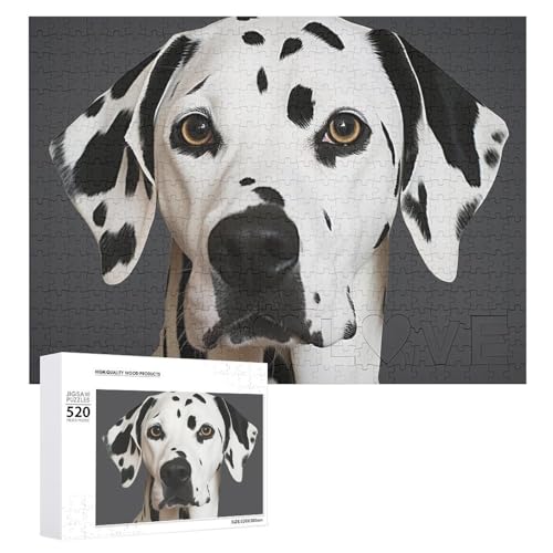 Großes Holzpuzzle Weihnachten Puzzle Puzzles Erwachsene Herausfordernde Puzzles Dalmatiner Gedruckt Jigsaw Puzzles (520 Teile) von DWVTMNS