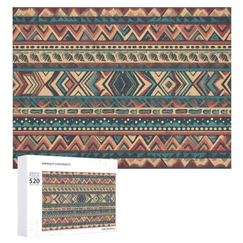 Großes Holzpuzzle Weihnachten Puzzle Puzzles Erwachsene Herausfordernde Puzzles Indianer Gedruckt Jigsaw Puzzles (520 Teile) von DWVTMNS