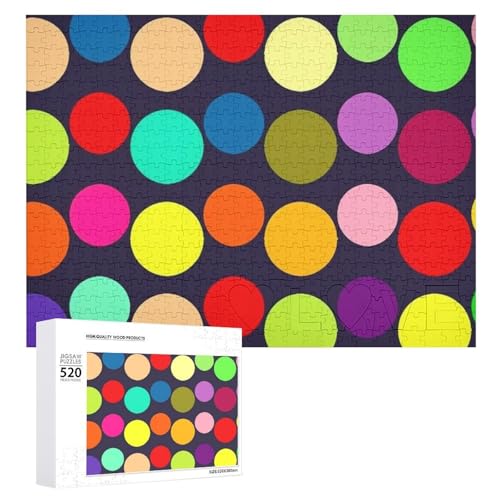 Großes Holzpuzzle Weihnachten Puzzle Puzzles Erwachsene Herausfordernde Puzzles Schöne Polka Dot Printed Jigsaw Puzzles (520 Teile) von DWVTMNS