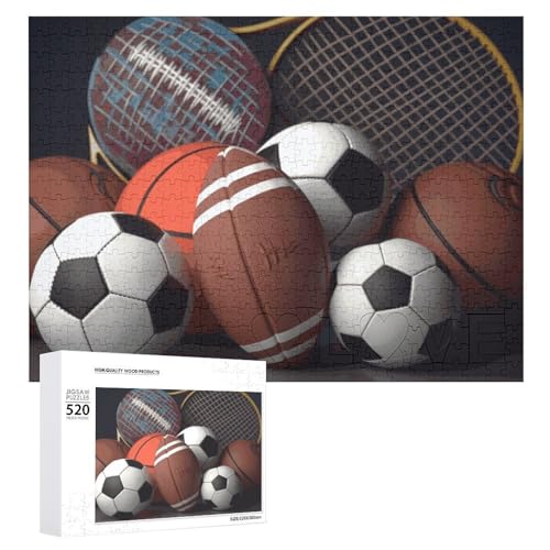 Großes Holzpuzzle Weihnachten Puzzle Puzzles Erwachsene Herausfordernde Puzzles Sport Themed Printed Jigsaw Puzzles (520 Teile) von DWVTMNS
