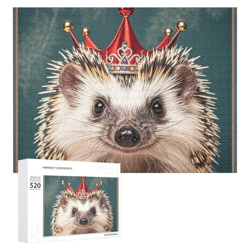 Großes Holzpuzzle Weihnachtspuzzle Puzzles Erwachsene Herausfordernde Puzzles Kleine Krone Bedruckte Puzzles (520 Teile) von DWVTMNS