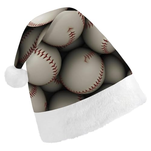 DWVTSLH Weihnachtsmütze, Baseball-Druck, Weihnachtsmannmütze, weicher und bequemer Samt, verdickte Weihnachtsmütze, geeignet für Weihnachten, Neujahr, Urlaub, Partyzubehör DWVTSLH Weihnachtsmütze, Baseball-Druck, Weihnachtsmannmütze, weicher und bequemer Samt, verdickte Weihnachtsmütze, geeignet für Weihnachten, Neujahr, Urlaub, Partyzubehör von DWVTSLH