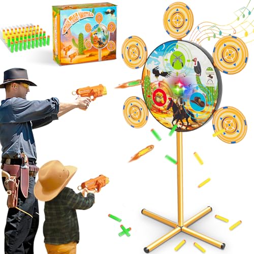 DX DA XIN Zielscheibe Schießspiele mit Licht und Sounds Zielscheibe für Nerf Spielzeug Pistole für Junge 4-12 Jahre Westliche Cowboys Halloween Weihnachten Geschenke für Kinder(104cm) DX DA XIN Zielscheibe Schießspiele mit Licht und Sounds Zielscheibe für Nerf Spielzeug Pistole für Junge 4-12 Jahre Westliche Cowboys Halloween Weihnachten Geschenke für Kinder(104cm) von DX DA XIN