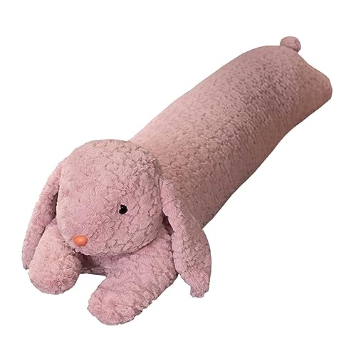 DXDE4U Rabbit Plush Pillow, Rabbit Stuffed Animal, Rabbit Plush Long Body Pillow for Easter Plushie (Purple,90 cm) von DXDE4U