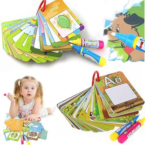 DXIA 52 pcs lernkarten Kinder, Alphabet wassermalkarten, Doppelseitig Bedruckte Baby Kognitive Lernkarten, lernkarten mit Ring, pädagogisches lernspielzeug für Kleinkinder für 3-7 Jahre Kleinkinder DXIA 52 pcs lernkarten Kinder, Alphabet wassermalkarten, Doppelseitig Bedruckte Baby Kognitive Lernkarten, lernkarten mit Ring, pädagogisches lernspielzeug für Kleinkinder für 3-7 Jahre Kleinkinder von DXIA
