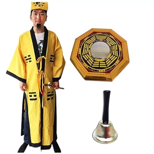 DXZXDJIU Halloween Kostüme, Halloween taoistische Cos-Kostüme männliche Gewänder Mao Shan taoistische Gewänder Tai Chi Bagua Gewänder Gewänder von DXZXDJIU