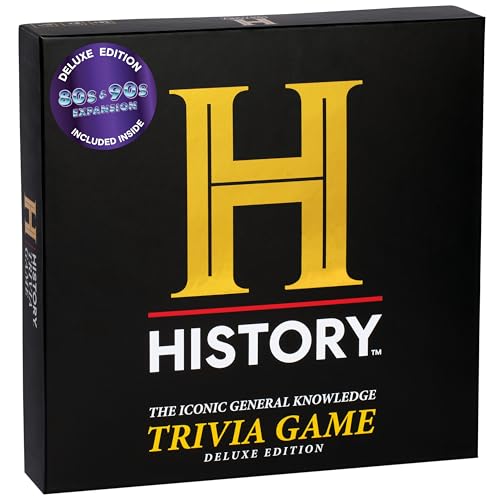 History Channel Trivia Board Game Deluxe Edition with 80s & 90s Expansion Pack - 2400+ General Knowledge Questions. Fun Party Card Game for Adults, Family & Teens in The Pursuit of Trivial Knowledge von DYCE