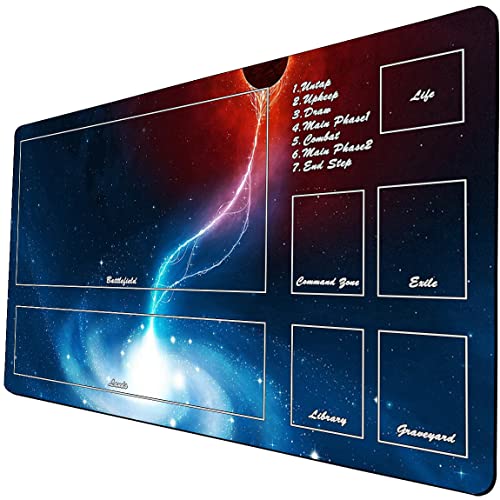 Brettspiel Starlight TCG Spielmatte – Sternenhimmel MTG Spielmatte – auch ideal als Mauspad 397 mit Zonen von DYETEE