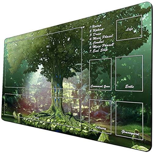 Brettspiel Starlight TCG Spielmatte – Sternenhimmel MTG Spielmatte – auch ideal als Mauspad 401 mit Zonen von DYETEE