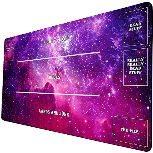 Brettspiel Starlight TCG Spielmatte – Sternenhimmel MTG Spielmatte – auch ideal als Mauspad 407 mit Zonen von DYETEE