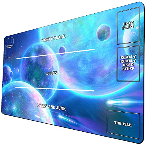 Brettspiel Starlight TCG Spielmatte – Sternenhimmel MTG Spielmatte – auch ideal als Mauspad 424 mit Zonen von DYETEE