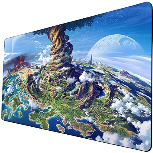 MTG Spielmatte Sammelkarten-Spielmatten 60x35 cm -Sternenhimmel - Kompatibel mit Magic: The Gathering Spielmatten - Originelle Designs für TCG-Spielmatten Nebelfelder 373 von DYETEE