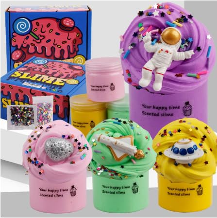 DYKeWei 4er Pack Cloud Butter & Clear Space für mit 400ml Kit für Jungen & Mädchen Geburtstag Halloween Weihnachten Ostern Pa Rampenlicht (Purple, One Size) von DYKeWei