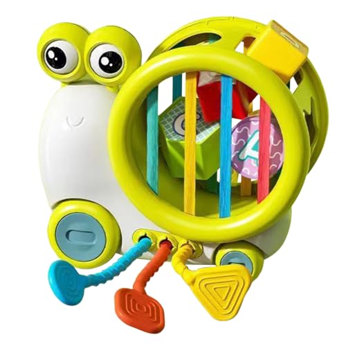 DYKeWei Baby-Aktivitätswürfel, Montessori- für Kleinkinder im von 1 Jahr, sensorisches mit Formsortierer, Zugschnur, für 6, 9, 12 18 Monate, Kleinkindspielzeug (A, One Size) von DYKeWei