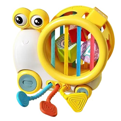 DYKeWei Baby-Aktivitätswürfel, Montessori- für Kleinkinder im von 1 Jahr, sensorisches mit Formsortierer, Zugschnur, für 6, 9, 12 18 Monate, Kleinkindspielzeug (B, One Size) von DYKeWei