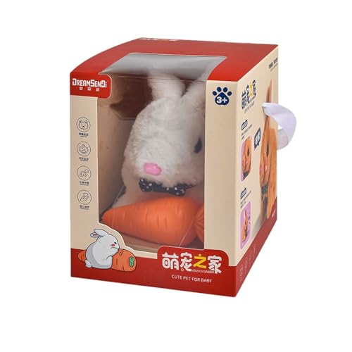 Kleinkind Elektrisch Mein realistischer Roboter-Kaninchen-Hasenroboter, Hasenroboter, realistischer Roboter-Kaninchen, Karotte, Roboter-Hase, Geschenk für Mädchen Jungen im Riesenplüsch (A, One Size) Kleinkind Elektrisch Mein realistischer Roboter-Kaninchen-Hasenroboter, Hasenroboter, realistischer Roboter-Kaninchen, Karotte, Roboter-Hase, Geschenk für Mädchen Jungen im Riesenplüsch (A, One Size) von DYKeWei