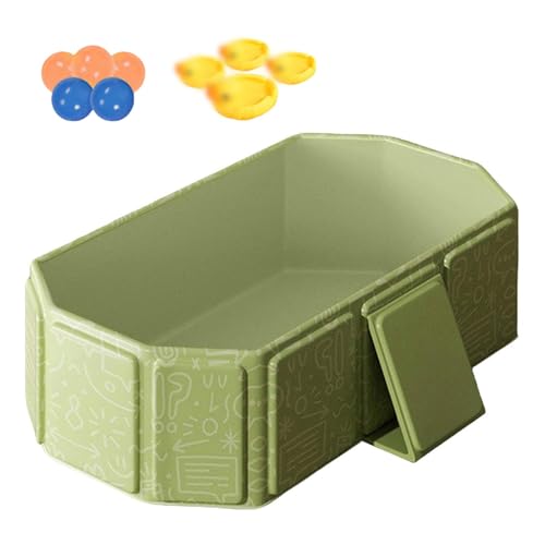 Kosmos Elektro Faltbare Badewanne, Baby, große Kleinkindbadewanne, Faltbare Babywanne mit 4 Enten und 5 tragbaren Badezimmerpool-Wasserspielzeug für Jungen und Mädchen, Kinder, (Green-B, One Size) von DYKeWei