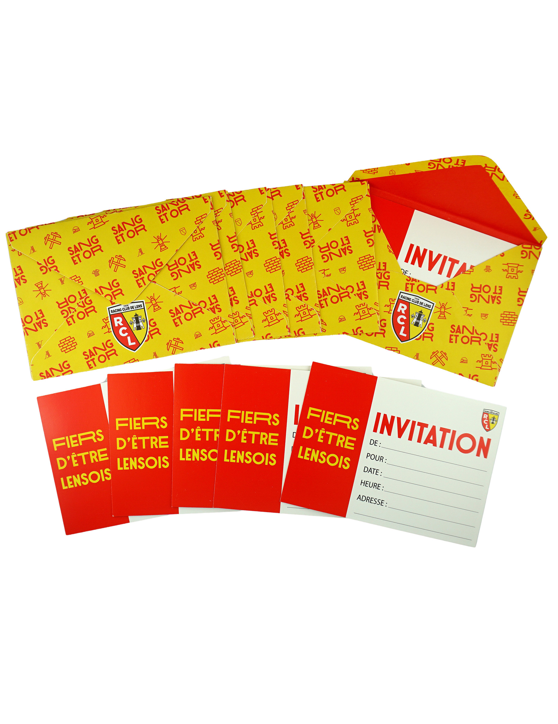 6 Einladungskarten RC Lens Gelb Rot 6 Einladungskarten RC Lens Gelb Rot von DYNASTRIB