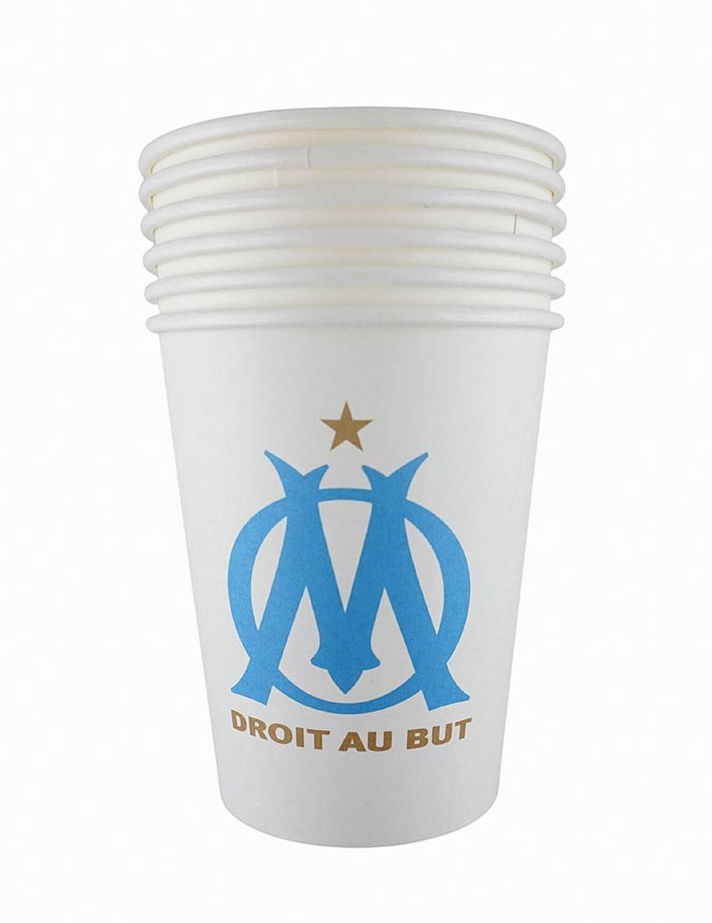 6 Olympique de Marseille Becher 25 cl von DYNASTRIB
