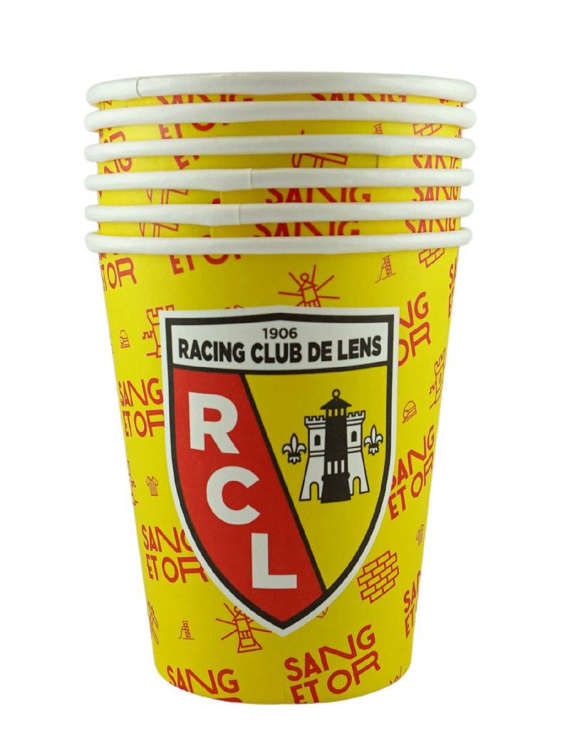 6 Pappbecher RC Lens 25 cl Gelb Rot 6 Pappbecher RC Lens 25 cl Gelb Rot von DYNASTRIB