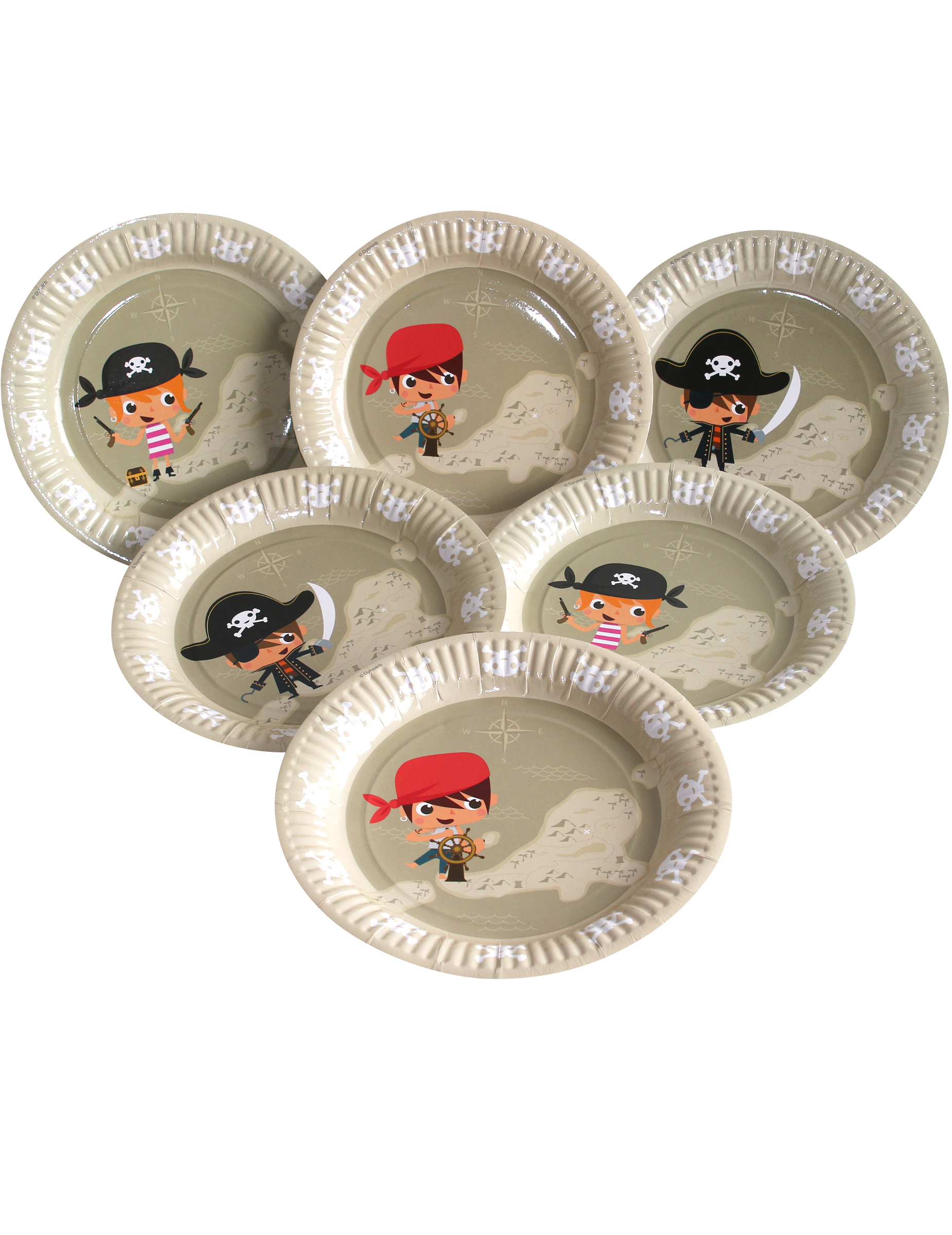 6 Pappteller Pirat 23 cm 6 Pappteller Pirat 23 cm von DYNASTRIB