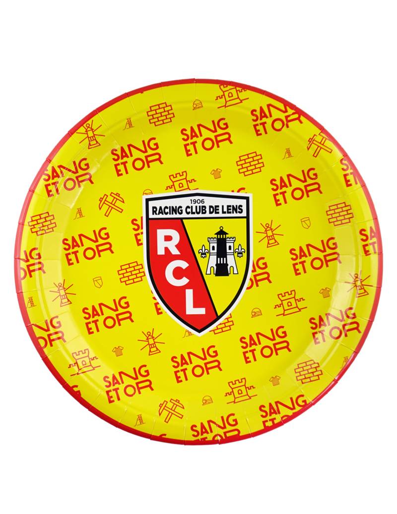 6 Pappteller RC Lens rund 23 cm von DYNASTRIB