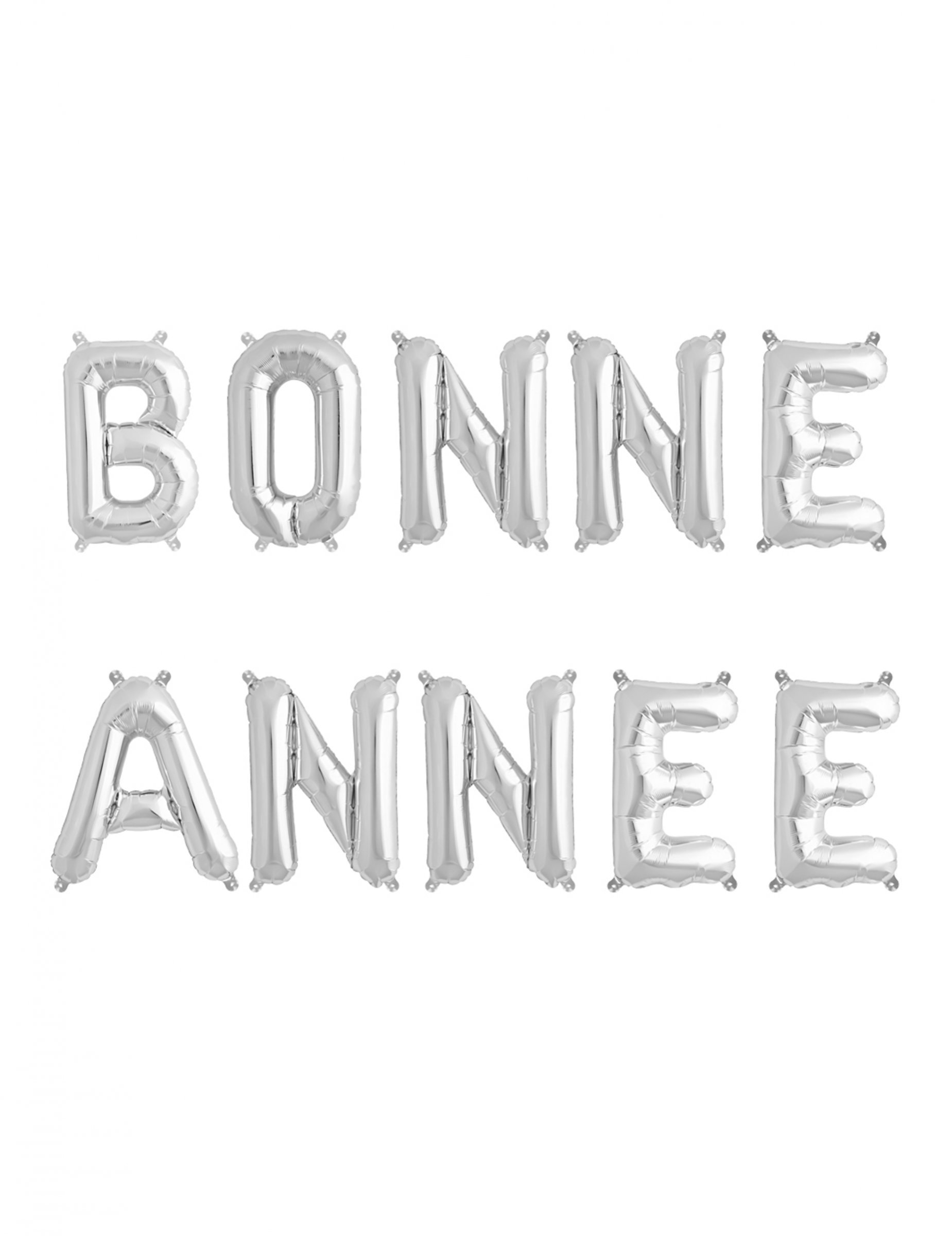 Bonne Annee Buchstaben Ballons 10 Stück silber Bonne Annee Buchstaben Ballons 10 Stück silber von DYNASTRIB