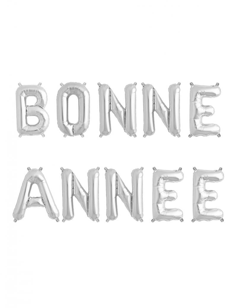 Bonne Annee Buchstaben Ballons 10 Stück silber Bonne Annee Buchstaben Ballons 10 Stück silber von DYNASTRIB