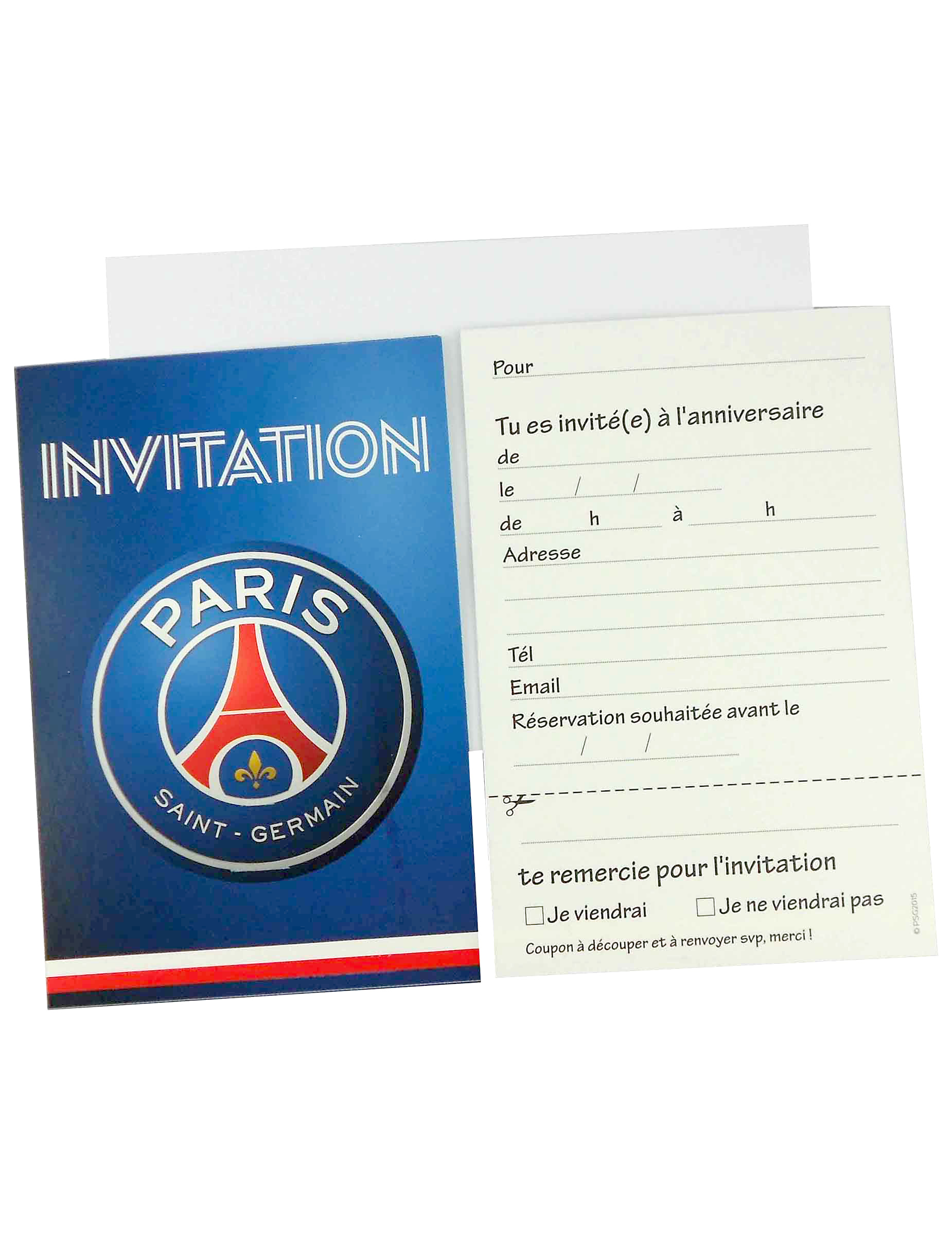 Einladungskarten Paris Saint-Germain Lizenzartikel blau-rot-weiss Einladungskarten Paris Saint-Germain Lizenzartikel blau-rot-weiss von DYNASTRIB