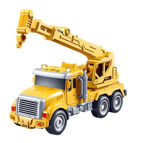DYOG Reibungslastwagen - Simulierte Baufahrzeugspielzeuge mit Lichtern und Geräuschen,BAU-LKW-Spielzeug für Kinder, Jungen und Mädchen ab 4 Jahren, BAU-LKWs von DYOG