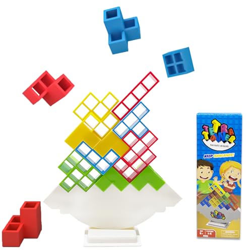 DYOUen Tetra Tower Spiel Tetris Balance Stapeln Spielzeug Lustige Stapelspiel Stapelblöcke Balancing Game für Jungen und Mädchen ab Jahre 3+ von DYOUen
