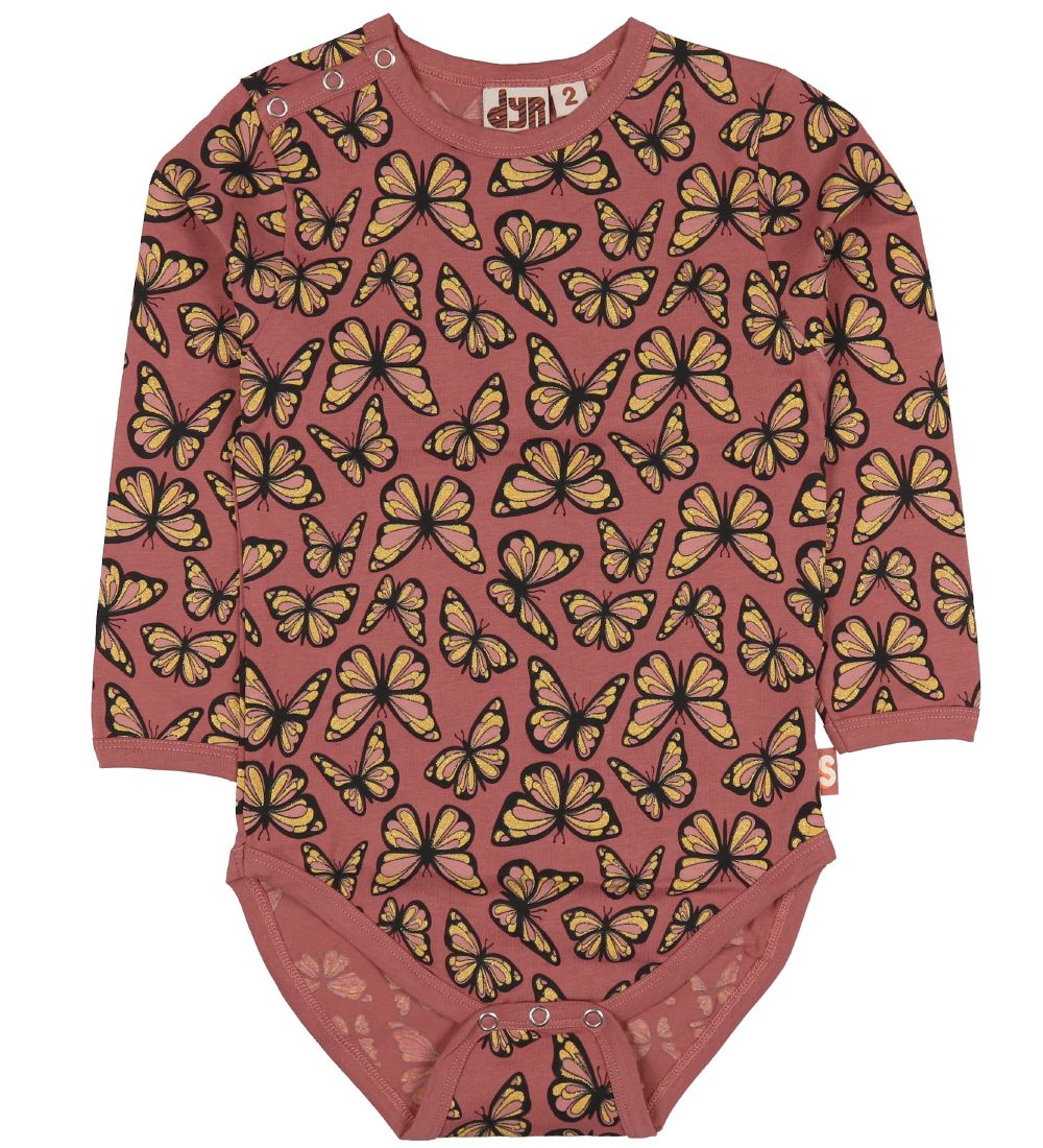 DYR-Cph Body l/ä - Quack - Rosa m. Schmetterlinge - DYR-Cph - 1 Jahr (80) - Body L/Ä von DYR-Cph